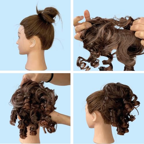 CAISHA Jumbo Hairpiece Scrunchy Updo Voluminous Curly Messy Bun Chocolate Brown G31L - color: chocolate brown #4 G31L