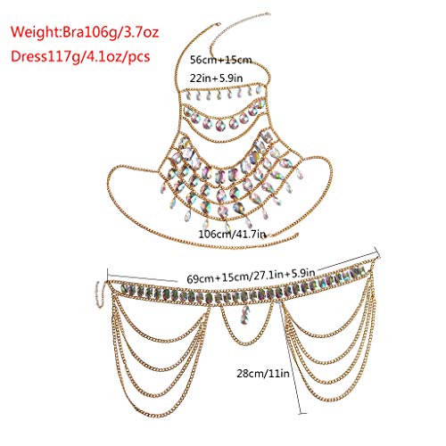 Women's Sexy Suit Body Chain - color: I-Gold Colour