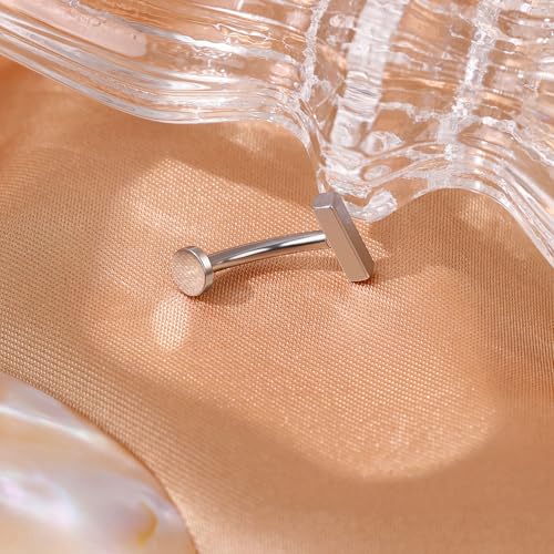 NICEIGHT 14G F136 Pure Titanium Floating Belly Button Rings for Women Petite Flat Back CZ Belly Rings Opal Barbell Heart Curved Navel Ring Internally Threaded Belly Piercing Jewelry 8/10/12/14mm - color: Silver-Barbell, size: 10mm (Standard Size)