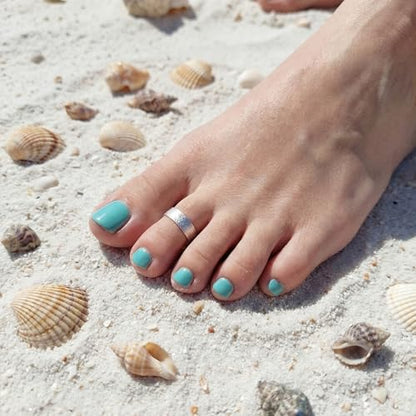 Sterling Silver Toe Ring, Adjustable Open Band, Handmade | Fits Toe, Knuckle or Pinky Ring | One Size Fits Most | Comfortable to Wear | Minimalist Style | Water Resistant - style: Sandblasted Band