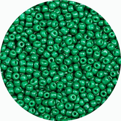Legefo 4mm Glass Seed Beads Bulk, Green 6/0 Small Mini Pony Seed Beads, Tiny Round Craft Bead for Bracelet Necklace Wrist Jewelry Making Beading Weaving DIY Crafts Supplies, 1000pcs - color: Green