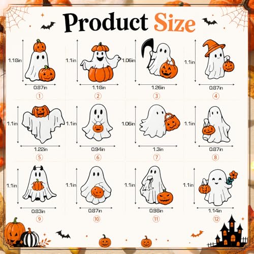 Liliaafar 36 Pieces Halloween Enamel Pins Set Grow in the Dark Halloween Lapel Pins Bulk for Backpacks Clothing Hat Bag Gifts - style: Pumpkin Ghost