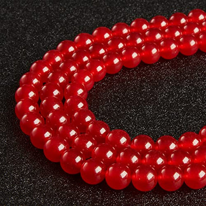 100pcs 8mm Carnelian Beads Natural Gemstone Beads Round Loose Beads for Jewelry Making - color: Carnelian, size: 8mm