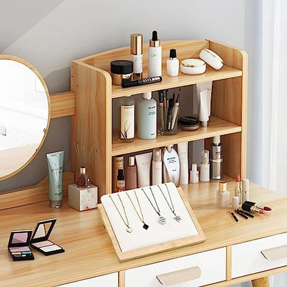 Bamboo Jewelry Display Stand Multiple Earrings Necklace Display Stand Holder Tabletop Display Boards Chains Organizer Holder Jewelry Storage Tray for Show - size: Small-1pc