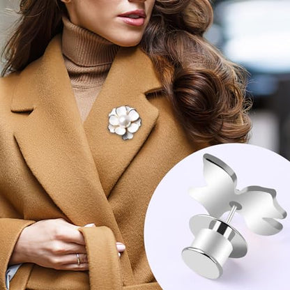 30Pcs Metal Locking Pin Backs for Enamel Lapel Badges | Metal Material,For Brooch Badge Enamel DIY, Pin Backings Keepers Locking Buckles, Secure Clasp Holds Pins Firmly