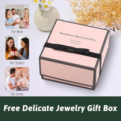 Gold Bangle Bracelets for Women -2PCS Friendship & Love Bangle Bracelet Clover Nail Bracelet Stack Set Trendy Non-Tarnish Stainless Steel Jewelry Gifts for Mom Wife Her - color: Gold-A