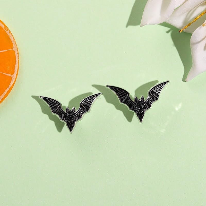 Cute Enamel Pin Set Lapel Pins Brooches Cartoon Brooch Badge Pins for Clothes Bags Backpack for Women - color: Bat Pin Set