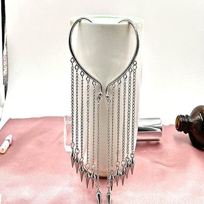 Ear Cuffs Earrings for Women Non Piercing,Long Tassel Ear Wrap Earrings Ear Cuff Droping Chain Earrings jewelry - color: E:Bullet S