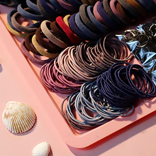 YANRONG 755PCS Hair Accessories for Woman Set Seamless Ponytail Holders Variety Hair Scrunchies Hair Bands Scrunchy Hair Ties For Thick and Curly (Mix) - color: 755PCS（Mix）
