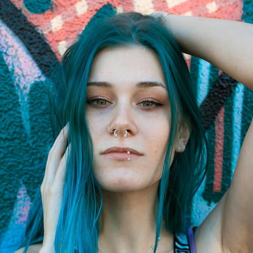 ONESING 20-30 Pcs Septum Rings 16G Septum Jewelry - Surgical Steel Piercings Horseshoe Helix Daith Smiley Tragus Lip Rings Nose Hoop Hinged Seamless Piercing Jewelry for Women Men - color: Silver/CZ Ball-16G-8mm