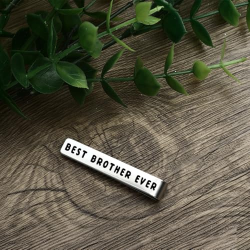 Bicfuiot Father's Day Christmas Birthday Valentines Graduation Gifts for Boyfriend Dad Uncle Grandpa Husband Son,Tie Clips - style: Brother