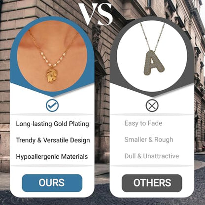 2 PCs Gold Plated Necklace Set for Women - Non Tarnish Jewelry Gift with Fashion Design - style: Fashion 3