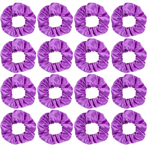 Semato 16 Pcs Purple Scrunchies Halloween Party Favors Bridesmaid Proposal Gifts Hair Ties Scrunchies for Women Girls Bachelorette Party Favors (purple) - color: purple