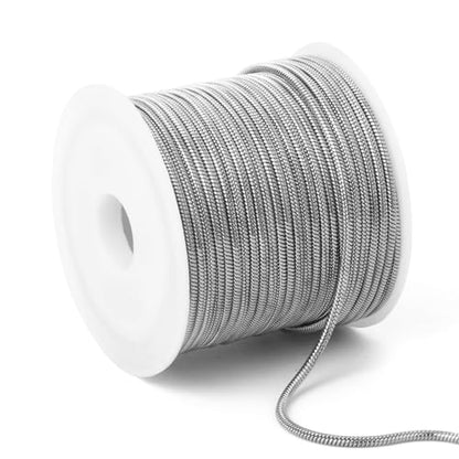 33FT 1.6mm Thin Stainless Steel Chains Snake Chains Bulk for Jewelry Making | Small 304 Stainless Steel Round Snake Chains Roll Spool for DIY Craft Necklace - color: 1.5mm Stainless Steel Round Snake Chains
