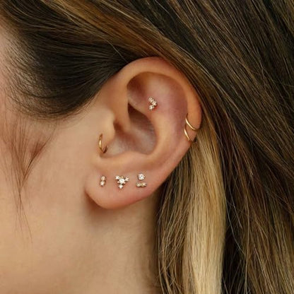 Small Gold Hoop Earrings, Lightweight 14K Gold Plated Huggie Hoop Earrings for Cartilage Helix Tragus, Hypoallergenic Earrings for Women Men, Tiny Thin Hoops Surgical Steel Endless Hoops Earrings 6-10 mm - color: 20G-(0.8X6mm)-Gold