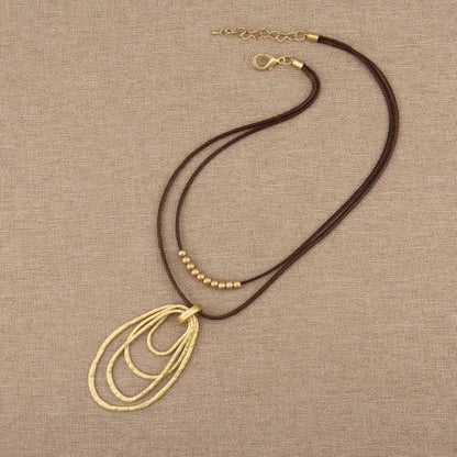 Chunky Pendant Necklace for Women Vintage Boho Necklaces Choker Layered Statement Necklaces Bohemian Jewlery Gifts - style: Boho Necklaces Women Trendy