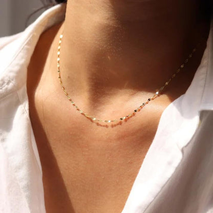 Elegance 11 designs Gold Plated Thin Chain Layered Necklaces For Women Non Tarnish,18k Gold Plated Stainless Steel Dainty Waterproof Gold Necklace Set Stack For Women Gifts Jewelry - color: Gold Necklace2301