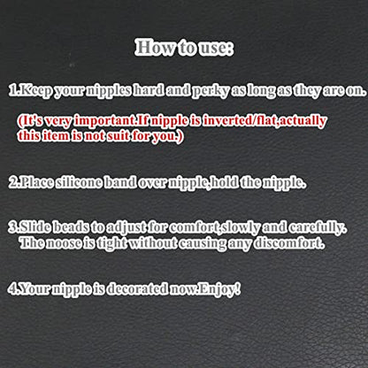 Fake Nipple Piercing Jewelry Nipple Chain Non Piercing Adjustable Silicone Band Nipple Rings-blue b - color: a