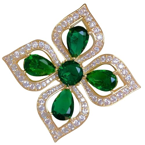 SYWDUDUCLT Fashion Elegant Brooches for Women Brooch, Suitable For Party And Daily Wear On Many Occasions - style: FourLeafFlower