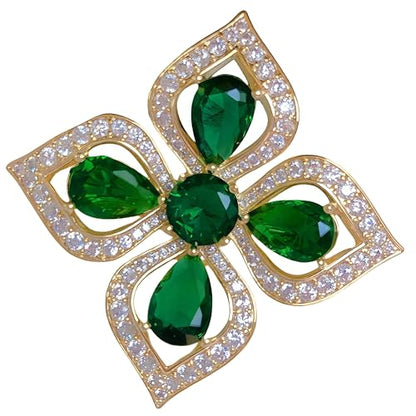 SYWDUDUCLT Fashion Elegant Brooches for Women Brooch, Suitable For Party And Daily Wear On Many Occasions - style: FourLeafFlower