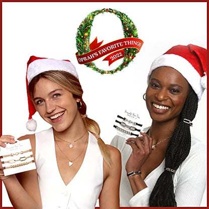 Bracelet Hair Ties With Beige Black Elastic, Looks Cute On Your Wrist And Great In Your Hair from Maya J (Gold, Metal accents) HT33Y - color: Gold, Metal Accents