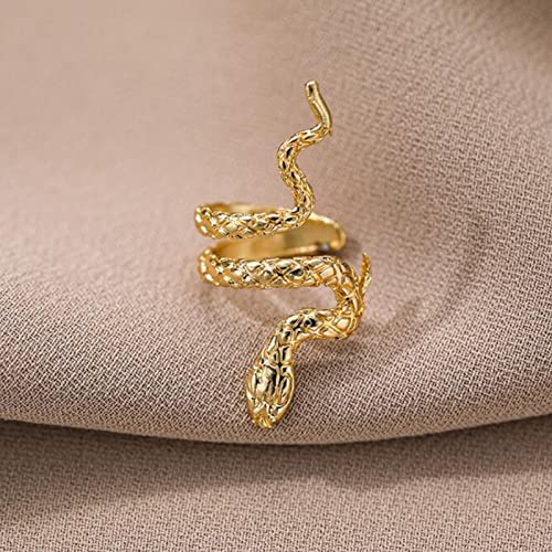 Gold Plated Ear Cuff Earrings for Women Non Piercing - Hypoallergenic Ear Cuffs Silver/Gold Non Tarnish Clip on Cartilage Earrings Fake Earring Set - color: D2:3pcs gold snake earrings