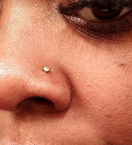 18 Nose Rings Studs Surgical Stainless Steel Hypoallergenic L Shaped Nose Piercing Jewelry for Women Men Silver Black Nostril Hoop Rings 18 Gauge - style: F3
