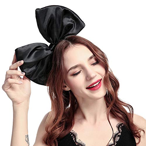 ZTL Women Huge Bow Headband Hairband Hair Hoop Accessories Party Props - color: Black