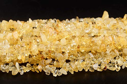 Natural Chip Stone Beads Citrine 5-8mm About 400 Pieces Irregular Gemstones Healing Crystal Loose Rocks Bead Hole Drilled DIY for Bracelet Jewelry Making Crafting (5-8mm, Citrine) - color: Citrine