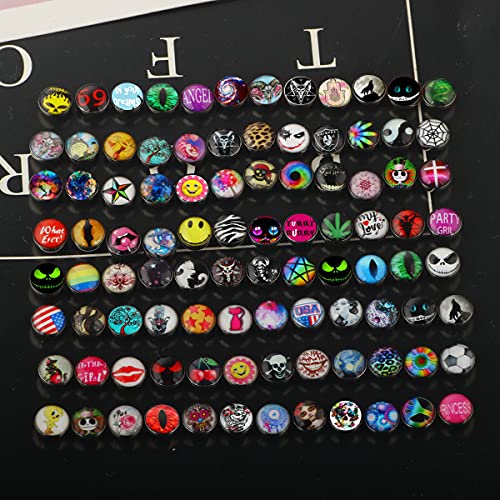 50-100pcs Surgical Steel Fancy Words Tongue Ring Logo Barbell Bars 14 Gauge Tongue Piercing Lot 5/8" - color: 100pcs