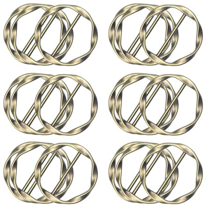 18Pcs Shirt Ties Clips for Women Silk Scarf Ring Clip T-Shirt Buckle Ring Clip Metal Round Circle Clip Clothes Clip - color: Bronze