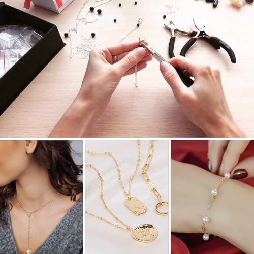 33FT 2mm 18K Gold PVD Plated Satellite Chain Roll Bulk for Jewelry Making | Gold Plated 304 Stainless Steel Ball Beaded Cable Link Chains Spool for DIY Craft - color: Gold Small Beads Satellite Cable Chain