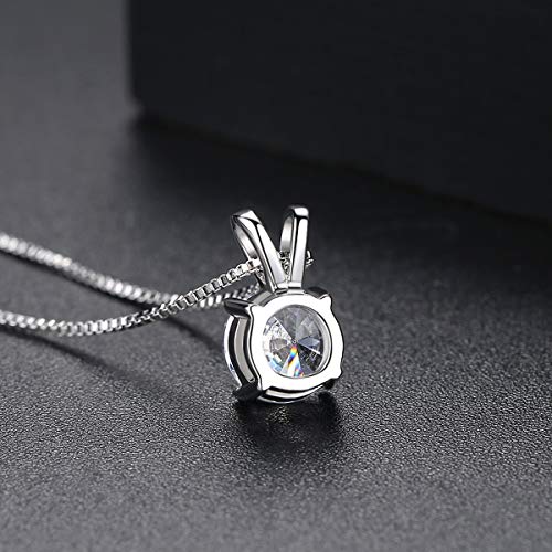 Dainty Solitaire Necklaces Stud Earrings Set For Women,White Gold Plated Simple Prom Jewelry Set Cubic Zirconia Pendant Choker Necklace And Earring Sets Wedding Jewelry For Bridal - color: 4 Prong necklace stud set
