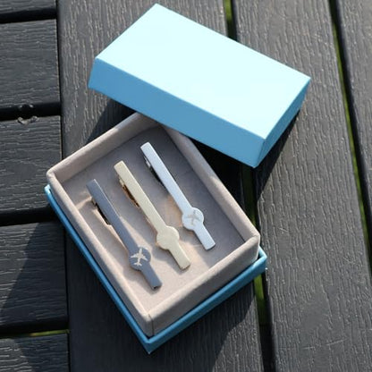 Tie Clips for Men 3Pcs Tie Bar Clip Set Personalized Gifts Suitable for Wedding Anniversary Business - style: 3pcs aeroplane