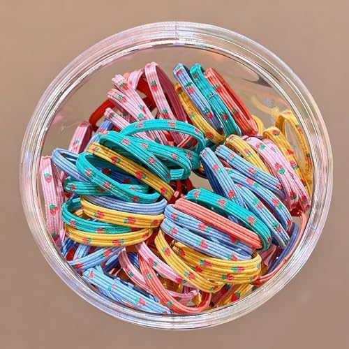 Colorful Hair Rings For Women High Flexibility Braided Ponytail Rings Sport Ready Mixed Hues Mixed Hair Elastics Set - color: Black