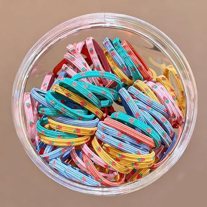 Colorful Hair Rings For Women High Flexibility Braided Ponytail Rings Sport Ready Mixed Hues Mixed Hair Elastics Set - color: Black