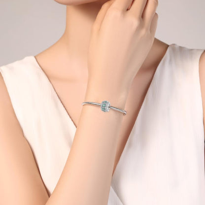 925 Sterling Silver Openable Clip Spacer Bead Fits Pandora Bracelet | Hypoallergenic Clip Stopper Charm, Star Clover Butterfly Floral Mom Heart Paved Zircon Gift for DIY Charm Bracelet Jewelry - color: Four Leaf Clover