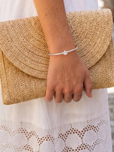 Gold Cuff Bracelets for Women, 14K Gold Plated Dainty Open CZ Cuff Bracelet Adjustable Stackable Open Bangle Bracelet Birthday Jewelry Gift for Her - color: Drop CZ-Silver
