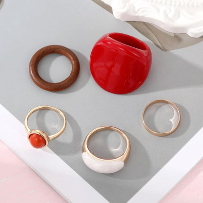 Chunky Stackable Rings Set For Women Open Adjustable Bold Thick Geometric Knuckle Rings Minimalist Statement Jewelry Gift - style: boho style
