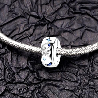 Moon Star Clip Spacer Charm Lock Stopper Bead for Pandora Bracelet Present