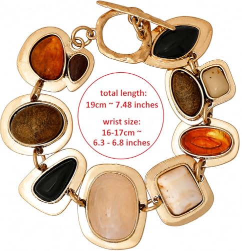 Geometric Metal Stone Bracelets, Trendy Personality Jewelry for Women - style: Bracelet R17-001