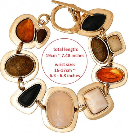 Geometric Metal Stone Bracelets, Trendy Personality Jewelry for Women - style: Bracelet R17-001