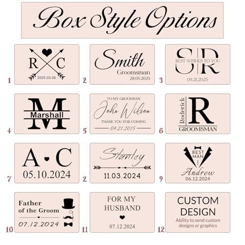 Personalized Cufflinks for Men Custom Engraved Initials Cuff Links Tie Clip Set Customized Wedding Gift for Groom Father Groomsman