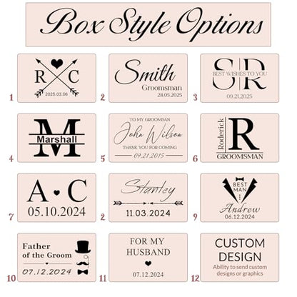 Personalized Cufflinks for Men Custom Engraved Initials Cuff Links Tie Clip Set Customized Wedding Gift for Groom Father Groomsman