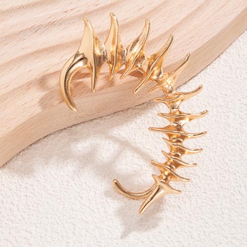 Ear Cuffs for Women, Hook without Pierced Ear Bone Clip Climber Earrings, Butterfly Shaped Ear Clip Wrap Around Earring No Piercing Cuff Earrings for Women - color: Gold-Cartilage