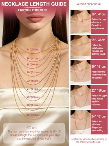 FOCALOOK Snake Chain Necklace, 1/1.2/1.5/2mm 14K Gold Plated Womens Chains | Hypoallergenic Stainless Steel Chain, Non Tarnish Rose Gold/Silver/Black Plated Finish, 14-30" Length for Everyday Layering - color: 1.2mm Rose Gold, size: 18 Inches