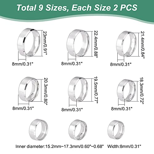 UNICRAFTALE Stainless Steel Classical Plain Stackable Wedding Band Ring Blank Wedding Ring Cool Simple Band For Women and Men Gifts for Special Occasions - color: Stainless Steel Color