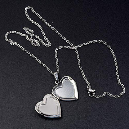 FM FM42 Temperature Sensing Color Changing Pendant Necklace with 19.29" Stainless Steel Rolo Chain - color: Heart Openable Locket