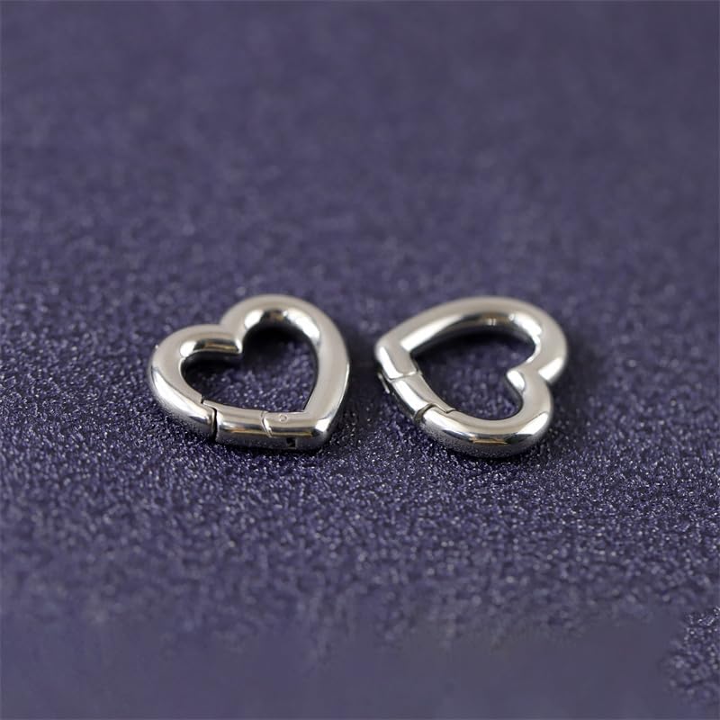 1Pc Oval Spring Clasps Clips Connector Rings for Keychain DIY Crafts (Silver-C) - color: Silver-C