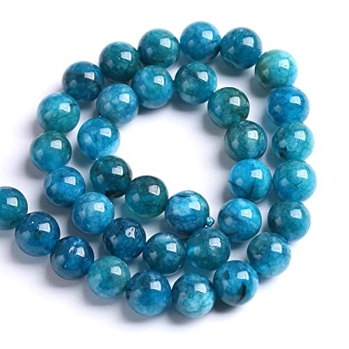 120PCS 6MM Blue Apatite Spacer Loose Beads for Jewelry Making DIY Bracelet Necklace 2 Strands - color: Apatite, size: 6mm (2 strands)